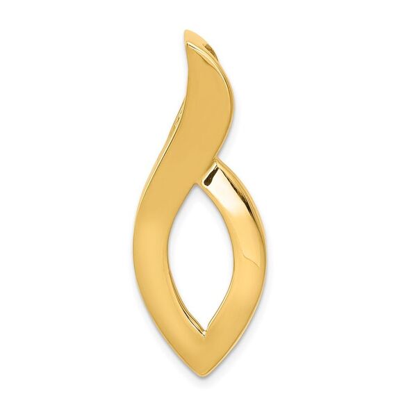 14k Yellow Gold Fits up to 6mm Regular/8mm on Fancy/Reversible Fancy Omega Slide